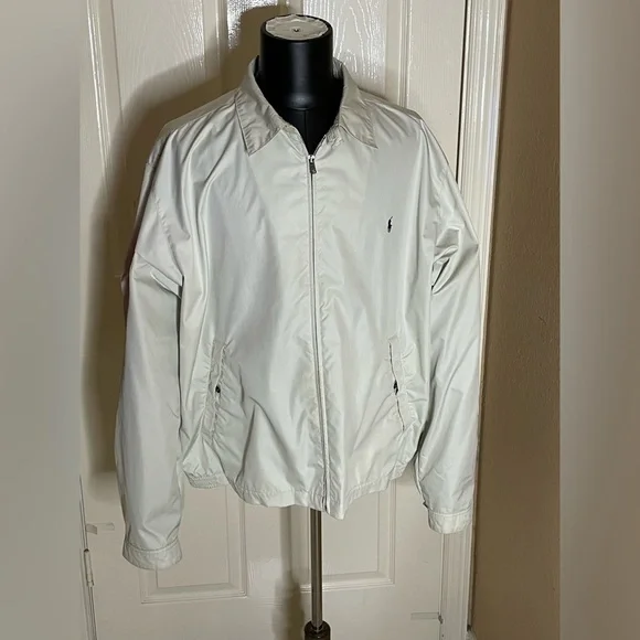 Polo Ralph Lauren Windbreaker Jacket Coat Tan Full Zip Long XXL Sleeve $168‌‌‌‍‍ - Picture 5 of 12